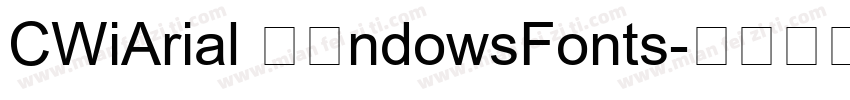 CWiArial 常规ndowsFonts字体转换
